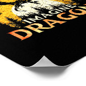 Anime Kawaii Mythical Fantasy Dragons Imagine Vint Poster (Hoek)