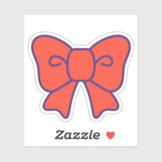 Anime Kawaii Rode Lint Sticker Boog Japanse