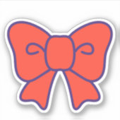 Anime Kawaii Rode Lint Sticker Boog Japanse (Voorkant)