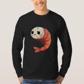 Anime Kawaii Shrimp Chibi, Cute Grumpy Shrimp Mang T-shirt (Voorkant)