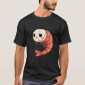 Anime Kawaii Shrimp Chibi, Cute Grumpy Shrimp Mang T-shirt (Voorkant)