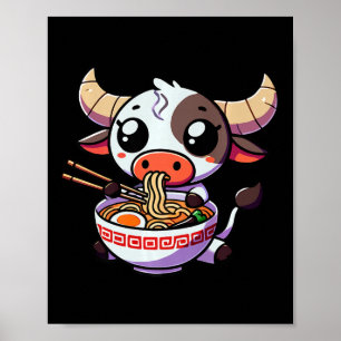 Anime Kawaii Texas Koe Eten Ramen Kleding Noodl Poster