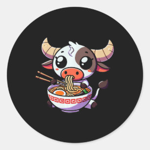 Anime Kawaii Texas Koe Eten Ramen Kleding Noodl Ronde Sticker