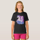 Anime Kawaii Unicorn Pastel Girl T-shirt (Voorkant volledig)