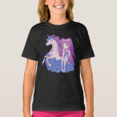 Anime Kawaii Unicorn Pastel Girl T-shirt (Voorkant)