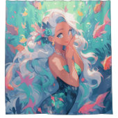 Anime Kawaii Zeemeermin Douchegordijn (Voorkant)