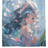 Anime Kawaii Zeemeermin Douchegordijn (Voorkant)