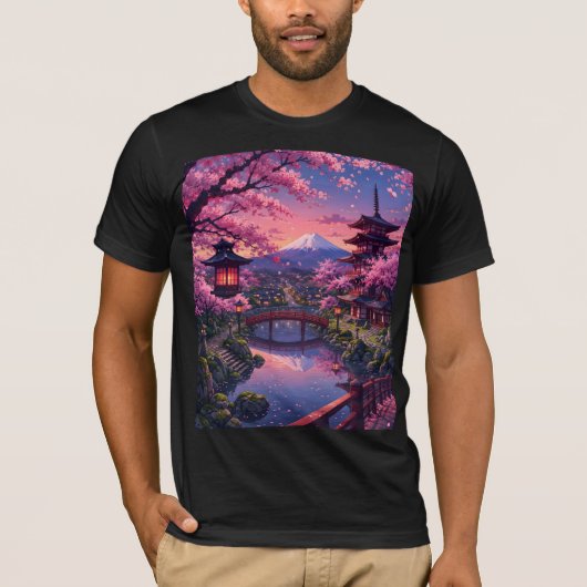 Anime Kersenbloesem Sakura T-shirt (Voorkant)