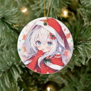 Anime Kerstornament, Anime Kerstcadeau Keramisch Ornament