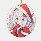 Anime Kerstornament, Anime Kerstcadeau Keramisch Ornament (Links)