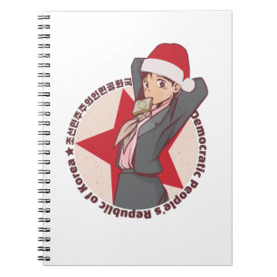 Anime KerstSweater - Cute Korean Girl Santa Ha Notitieboek