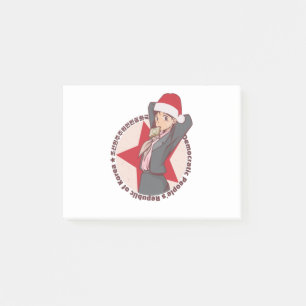 Anime KerstSweater - Cute Korean Girl Santa Ha Post-it® Notes