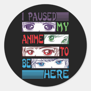 Anime kijkt naar Girl Otaku Teen Japans Manga Ronde Sticker