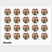 Anime Kind in Halloween kostuums Ronde Sticker (Vel)