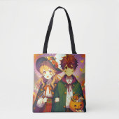 Anime Kind in Halloween kostuums Tote Bag (Voorkant)