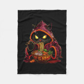 Anime Kinder Cat Ramen Japans Kinder Kawaii Cat Ra Fleece Deken (Voorkant)