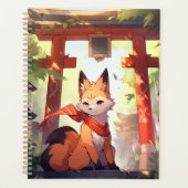 Anime Kitsune Leuke Fox Fantasy Kunst Planner (Voorkant)