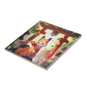 Anime Kitsune Leuke Fox Fantasy Kunst Tegeltje (Zijkant)
