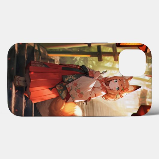 Anime Kitsune Meisje Leuke Fox Fantasy Kunst Case-Mate iPhone Case (Achterkant (horizontaal))