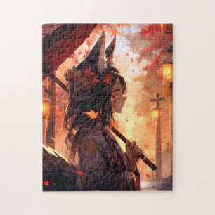 Anime Kitsune Meisje Leuke Fox Fantasy Kunst Legpuzzel