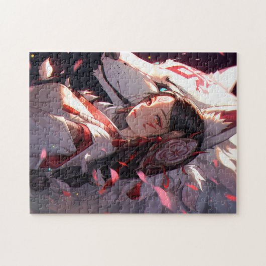 Anime Kitsune Meisje Leuke Fox Fantasy Kunst Legpuzzel (Horizontaal)