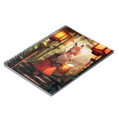 Anime Kitsune Meisje Leuke Fox Fantasy Kunst Notitieboek (Linkerzijde)