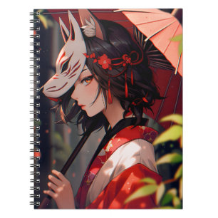 Anime Kitsune Meisje Leuke Fox Fantasy Kunst Notitieboek