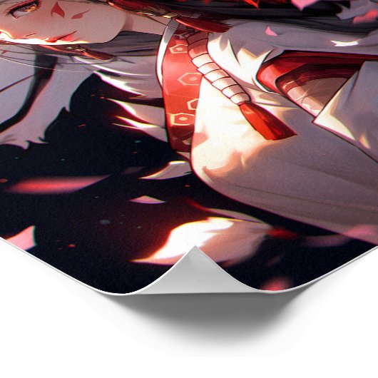 Anime Kitsune Meisje Leuke Fox Fantasy Kunst Poster (Hoek)