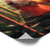 Anime Kitsune Meisje Leuke Fox Fantasy Kunst Poster (Hoek)