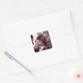 Anime Kitsune Meisje Leuke Fox Fantasy Kunst Vierkante Sticker (Envelop)