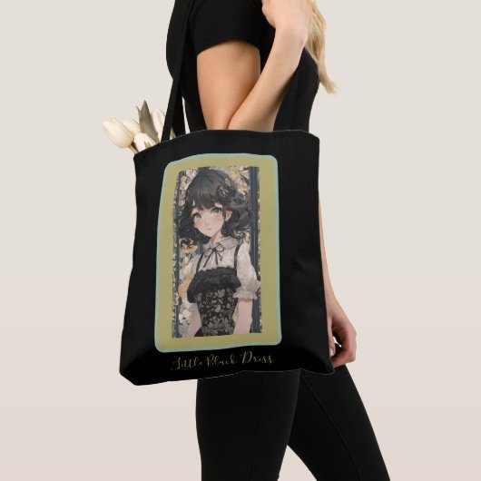  anime kleine zwarte jurk LBD lover's Tote Bag (Dichtbij)