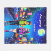 Anime Kom Gaming met mij | Fleece Deken (Voorkant (Horizontaal))