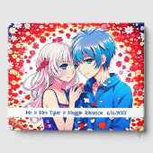 Anime Koppel Thema Onze Trouwdag  Gastenboek (Achterkant)