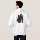 Anime krijgers hoodie (Achterkant volledig)