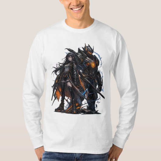Anime krijgers t-shirt (Voorkant)