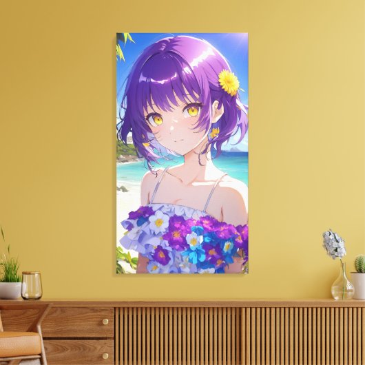 anime kunst. canvas afdruk (Insitu (Woonkamer))
