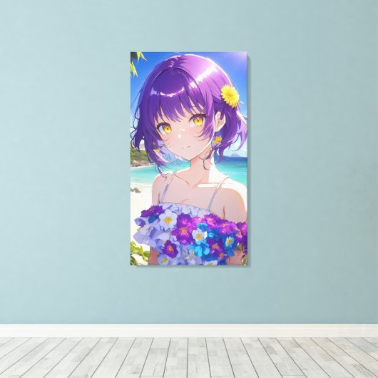  anime kunst. canvas afdruk (Insitu (Houten vloer))