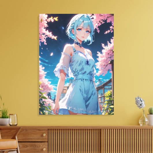  anime kunst. canvas afdruk (Insitu (Woonkamer))