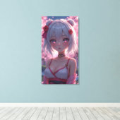  anime kunst. canvas afdruk (Insitu (Houten vloer))