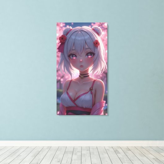  anime kunst. canvas afdruk (Insitu (Houten vloer))
