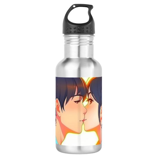 Anime Kus | Nieuwe Liefde Waterfles (Voorkant)