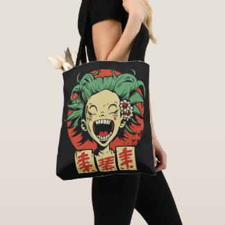 Anime lachende canvas tas