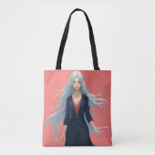 Anime Lady Love Canvas tas (Voorkant)
