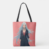 Anime Lady Love Canvas tas (Achterkant)