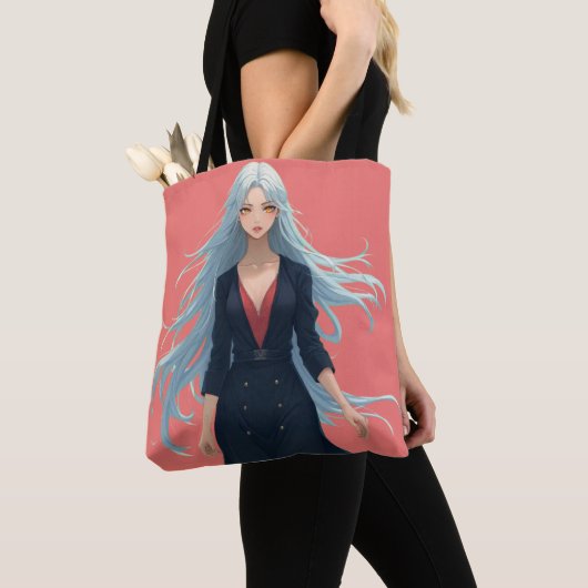 Anime Lady Love Canvas tas (Dichtbij)