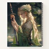 Anime Lady van het meer Notitieboek (Achterkant)