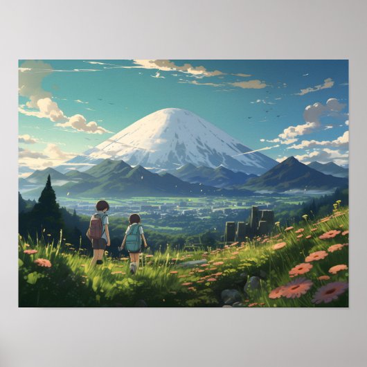 Anime Landscape Poster (Voorkant)