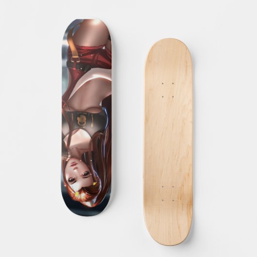 Anime lang haarheet ontwerp persoonlijk skateboard (Voorkant)