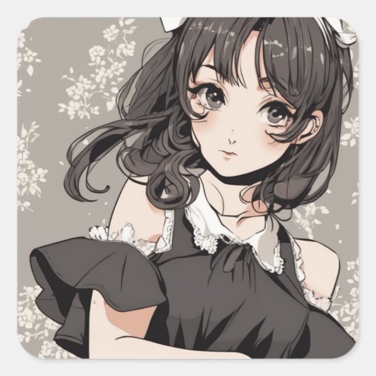  Anime LBD Sticker - Anime Elegance (Voorkant)