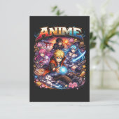 Anime Legenden Bedankkaart (Staand voorkant)